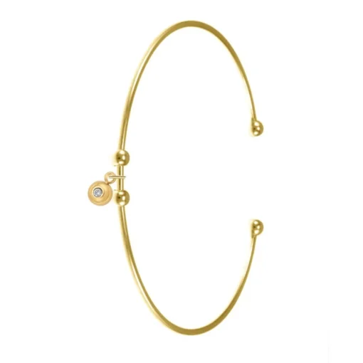 Jonc Femme So Charm - BD1143-DORE-DIAMANT - Bracelet Mode Doré