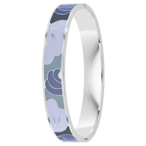 Jonc Femme So Charm - B4344-ARGENT - Bracelet Email Argenté