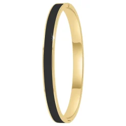 Jonc Femme So Charm - B4339-DORE-NOIR - Bracelet Email Doré