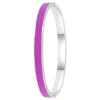 Jonc Femme So Charm - B4339-ARGENT-VIOLET - Bracelet Email Argenté