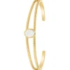 Jonc Femme So Charm - B4237-BLANC - Bracelet Mode Doré