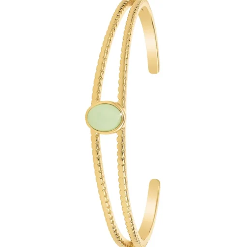 Jonc Femme So Charm - B4237-AVENTURINE - Bracelet Mode Doré