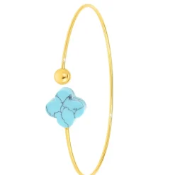 Jonc Femme So Charm - B2493-TURQUOISE - Bracelet Mode Doré