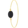 Jonc Femme So Charm - B2492-NOIR - Bracelet Mode Doré