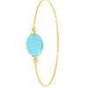 Jonc Femme So Charm - B2492-TURQUOISE - Bracelet Mode Doré