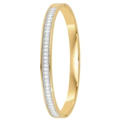 Jonc Femme So Charm - B4337-DORE-BLANC - Bracelet Mode Doré