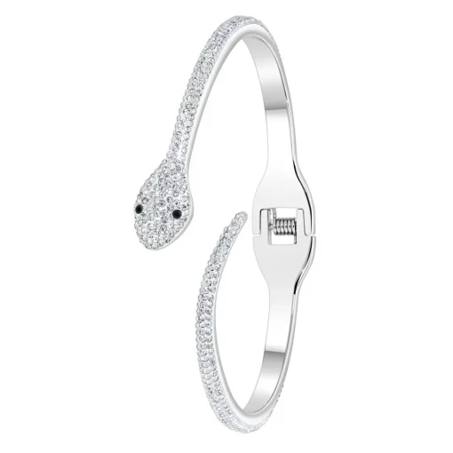 Jonc Femme So Charm - BD1886-ARGENT-DIAMANT - Bracelet Serpent Argenté