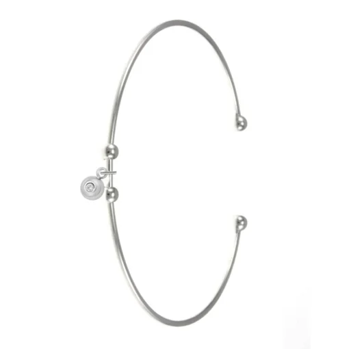 Jonc Femme So Charm - BD1143-ARGENT-DIAMANT - Bracelet Mode Argenté