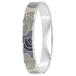 Jonc Femme So Charm - B4343-ARGENT - Bracelet Email Argenté