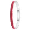 Jonc Femme So Charm - B4339-ARGENT-ROUGE - Bracelet Email Argenté