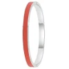 Jonc Femme So Charm - B4339-ARGENT-ORANGE - Bracelet Email Argenté
