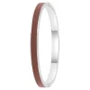 Jonc Femme So Charm - B4339-ARGENT-MARRON - Bracelet Email Argenté