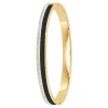 Jonc Femme So Charm - B4338-DORE-NOIR - Bracelet Email Doré