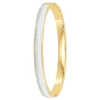 Jonc Femme So Charm - B4338-DORE-BLANC - Bracelet Email Doré