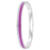 Jonc Femme So Charm - B4338-ARGENT-VIOLET - Bracelet Email Argenté