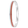 Jonc Femme So Charm - B4338-ARGENT-ORANGE - Bracelet Email Argenté
