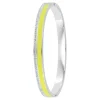 Jonc Femme So Charm - B4338-ARGENT-JAUNE - Bracelet Email Argenté