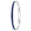 Jonc Femme So Charm - B4338-ARGENT-BLEUFONCE - Bracelet Email Argenté