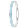 Jonc Femme So Charm - B4338-ARGENT-BLEUCLAIR - Bracelet Email Argenté