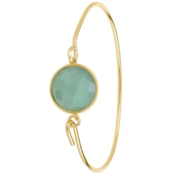 Jonc Femme So Charm - B3308-DORE-VERT - Bracelet Mode Doré