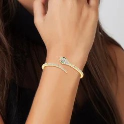 Jonc Femme So Charm - B1886-DORE - Bracelet Serpent Doré