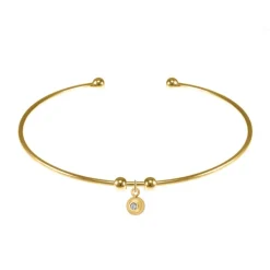 Jonc Femme So Charm - BD1143-DORE-DIAMANT - Bracelet Mode Doré