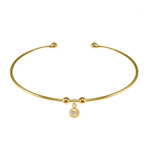 Jonc Femme So Charm - BD1143-DORE-DIAMANT - Bracelet Mode Doré