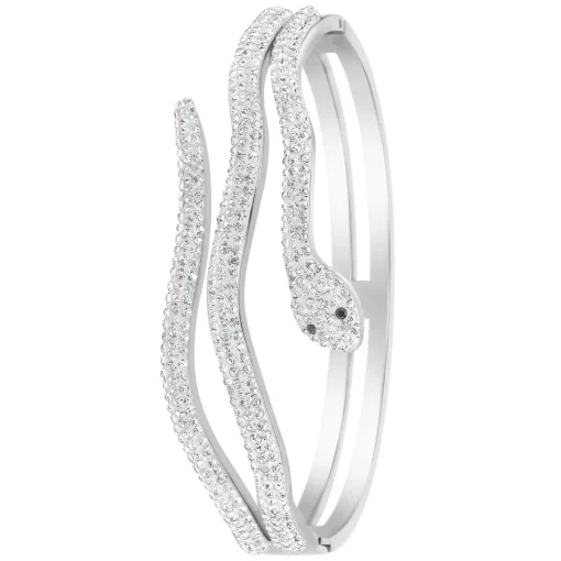Jonc femme So Charm - bracelet serpent argenté