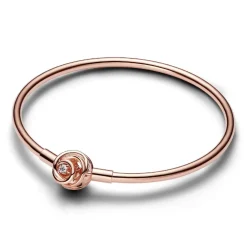 Jonc Fermoir Cercles Pandora Moments Doré Rose