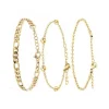 Lot de trois Bracelets Femme Angèle M B2371-DORE+B2384-DORE+B2386-DORE