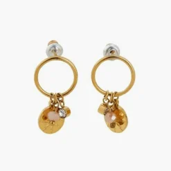 Pendantes Femme Balaboosté Acier Avec Médaille Pierre + Strass - 3502456560291 Métal Doré