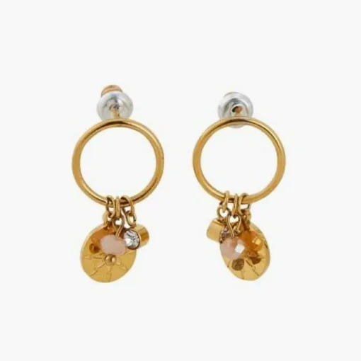 Pendantes Femme Balaboosté Acier Avec Médaille Pierre + Strass - 3502456560291 Métal Doré