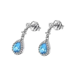 Pendantes Lotus Silver Glam LP1592-4-3 Argent Bleu