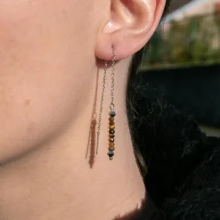 Pendantes Sloya Lumia en pierres Oeil de Tigre
