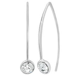 Pendantes So Charm - B3149-ARGENT-CRYS - Boucles D'Oreilles Argentées