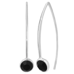 Pendantes So Charm - B3149-ARGENT-NOIR - Boucles D'Oreilles Argentées