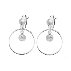 Pendantes So Charm - BD4182-ARGENT-DIAMANT - Boucles D'Oreilles Argentées