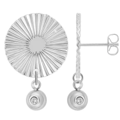 Pendantes So Charm - BD4185-ARGENT-DIAMANT - Boucles D'Oreilles Argentées