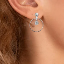 Pendantes So Charm - BD4182-ARGENT-DIAMANT - Boucles D'Oreilles Argentées