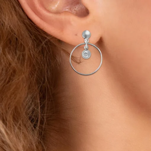 Pendantes So Charm - BD4182-ARGENT-DIAMANT - Boucles D'Oreilles Argentées