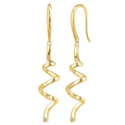 Pendantes So Charm - BD1549-BO-DORE-DIAMANT-BlANC - Boucles D'Oreilles Dorées