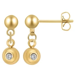 Pendantes So Charm - BD4184-DORE-DIAMANT - Boucles D'Oreilles Dorées