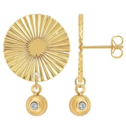 Pendantes So Charm - BD4185-DORE-DIAMANT - Boucles D'Oreilles Dorées