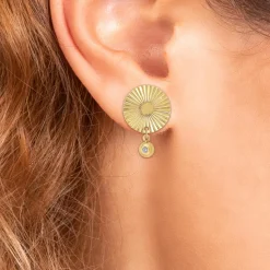 Pendantes So Charm - BD4185-DORE-DIAMANT - Boucles D'Oreilles Dorées