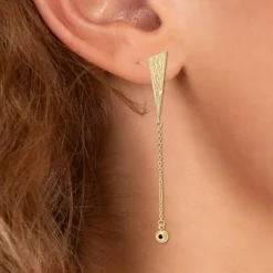 Pendantes So Charm - BD2632-DORE-DIAMANT - Boucles D'Oreilles Dorées