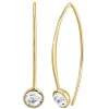 Pendantes So Charm - B3149-DORE-CRYS - Boucles D'Oreilles Dorées