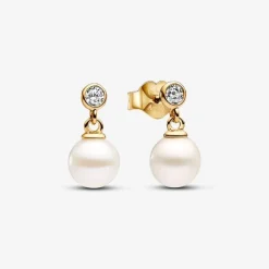 Pendants d’Oreilles Perle de Culture et Pierre