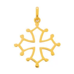 Pendentif Croix occitane or 750/1000 jaune (18K)