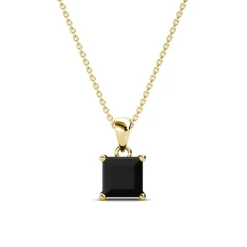 Pendentif Simple Square Or et Noir