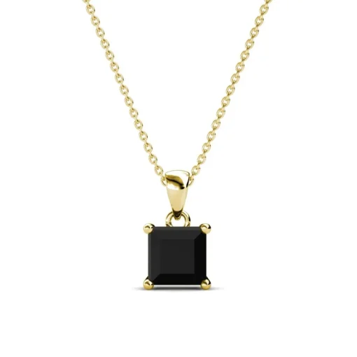 Pendentif Simple Square Or et Noir